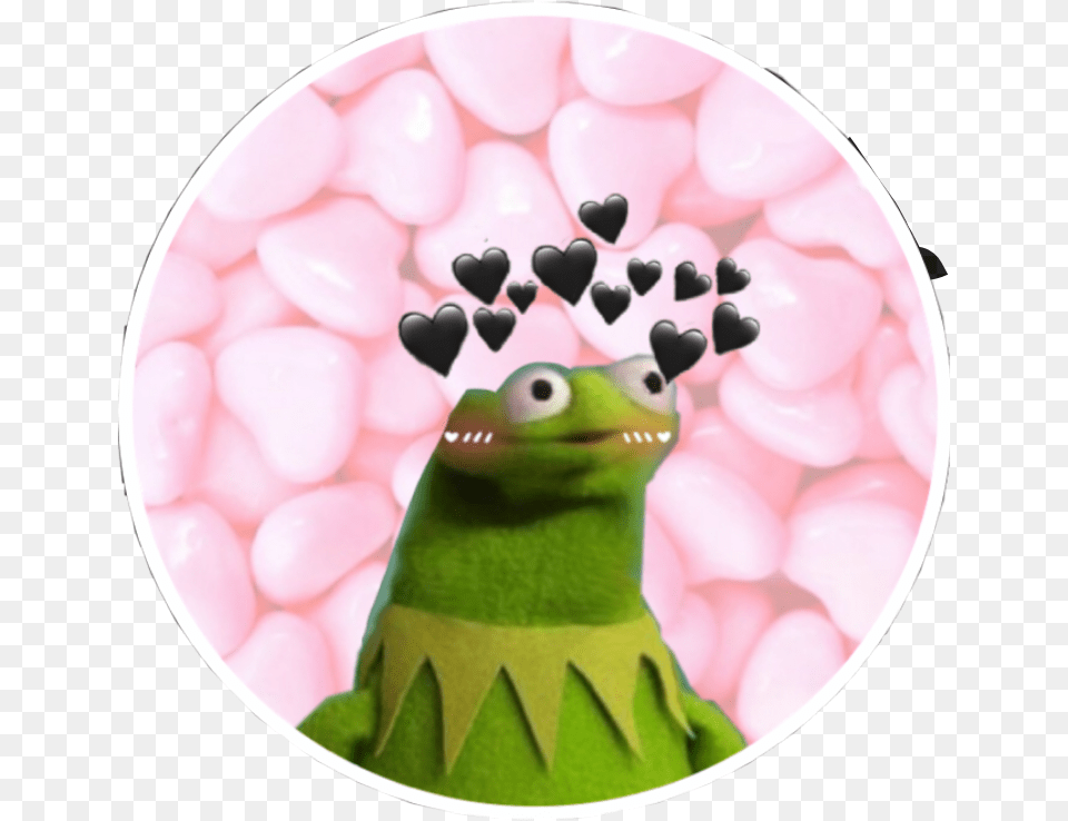 Yes Kermit Blush Hearts Kermit The Frog Hearts Stickers, Food, Sweets, Animal, Bird Free Png