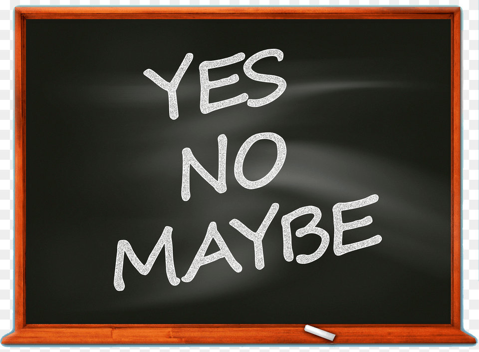 Yes No Maybe On Board Clipart, Blackboard Free Png