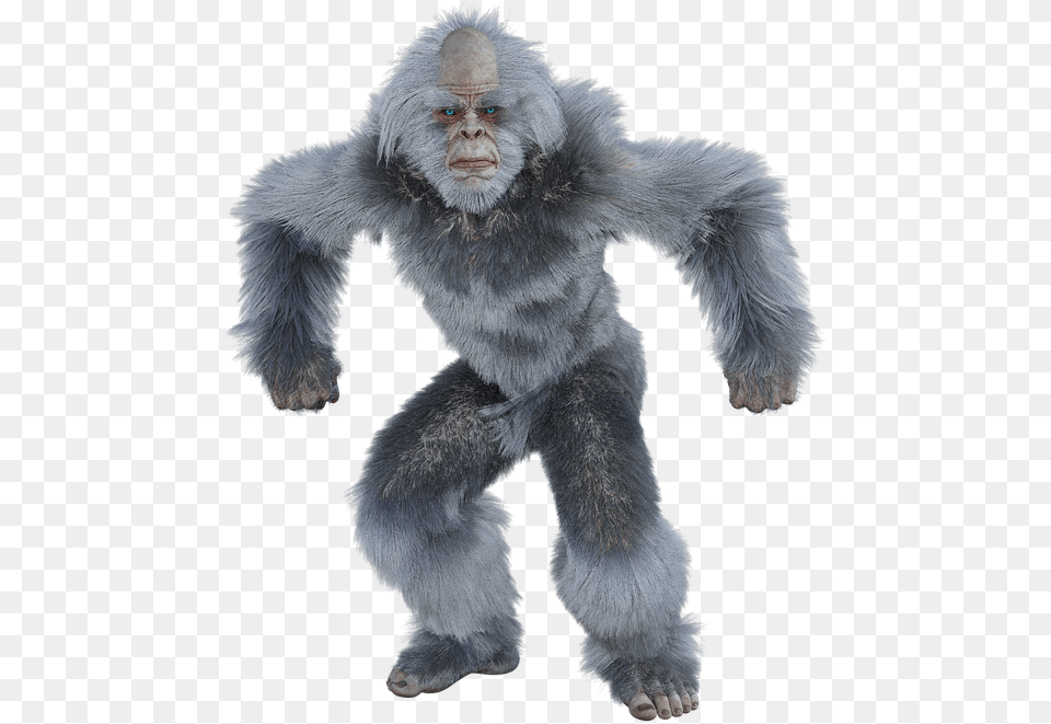 Yeti Bigfoot Snow Man Almas Sasquatch Yowie Gorilla, Animal, Ape, Mammal, Wildlife Free Png