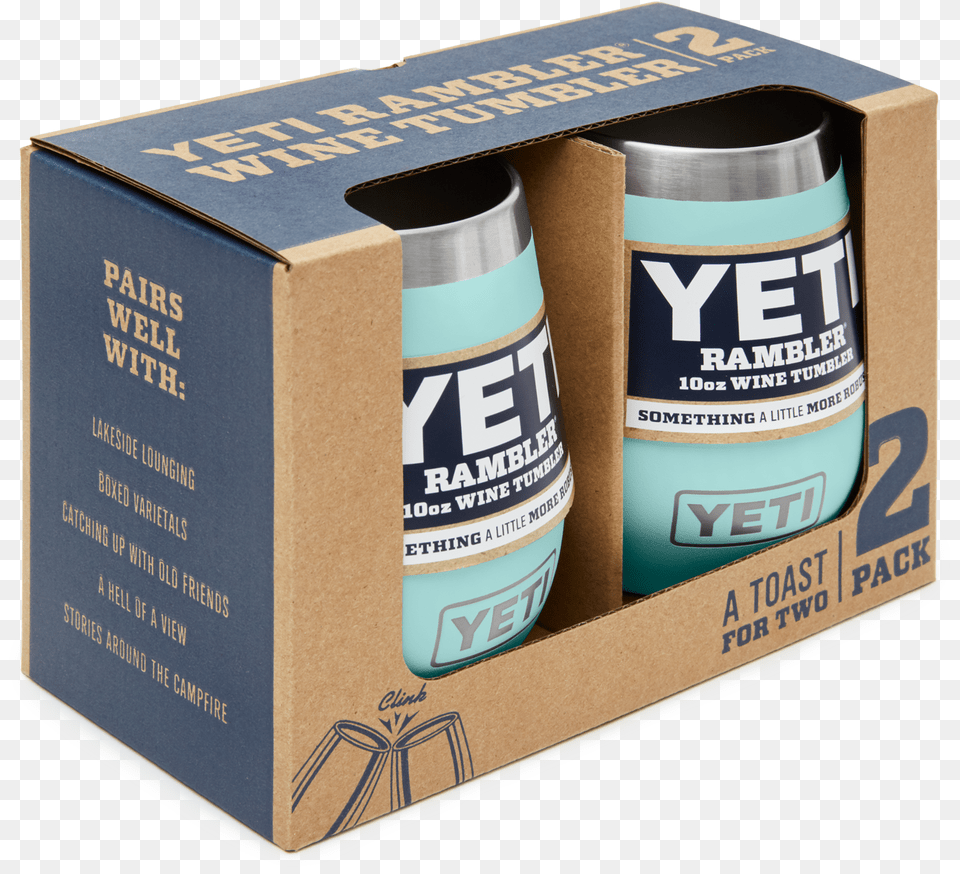 Yeti Rambler 10 Oz Wine Tumbler 2 Pack Yeti 10 Oz Rambler Wine Tumbler 2 Pack, Box, Bottle, Cardboard, Carton Free Png