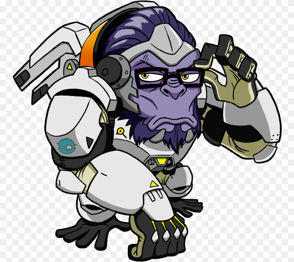 Yeti Winston Overwatch Winston Clipart, Baby, Person, Face, Head Free Png Download