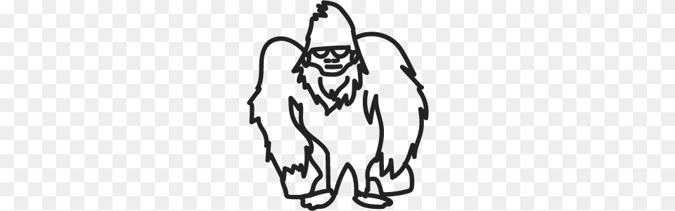 Yetis Basis Flagstaff, Stencil, Animal, Ape, Mammal Png Image