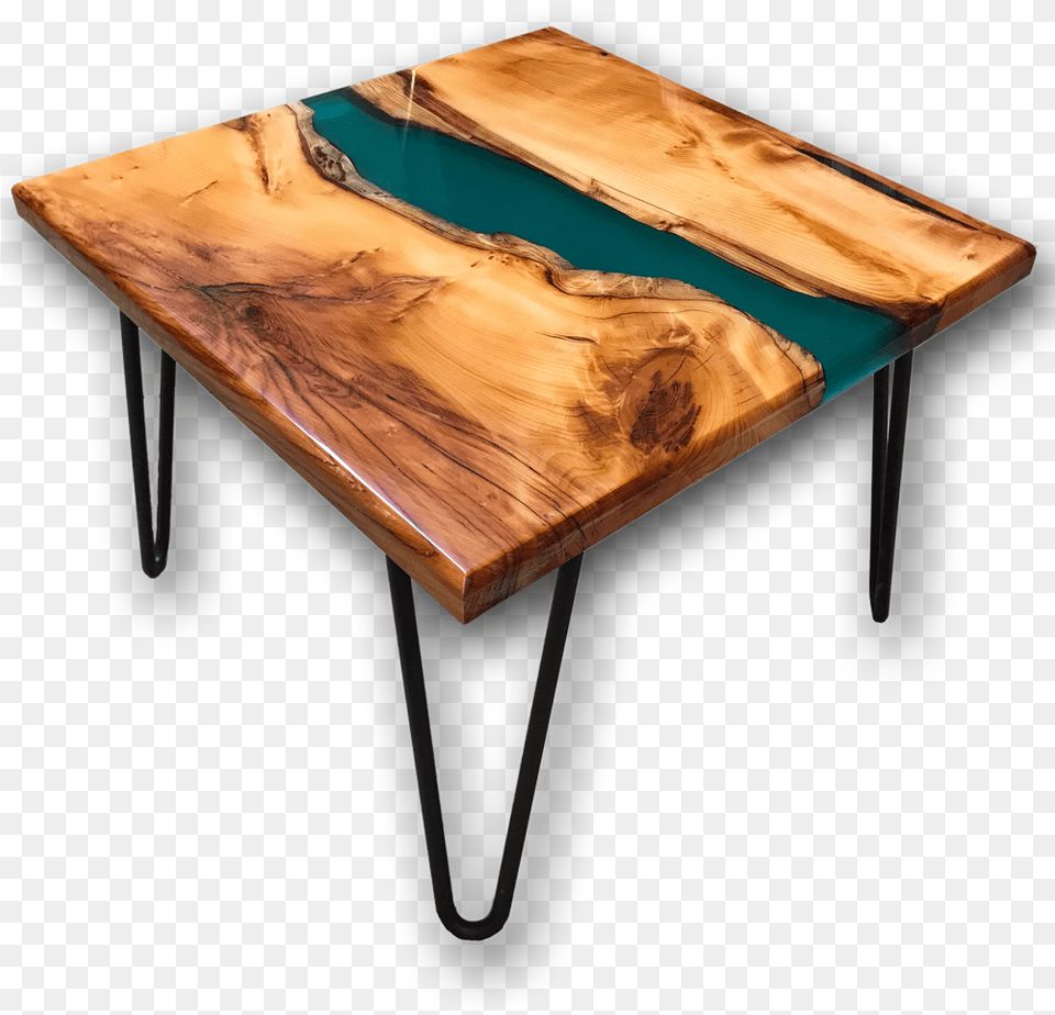 Yew Wood Amp Green Resin River Side Table Thumbnail Coffee Table Green Wood Uk, Coffee Table, Furniture Png