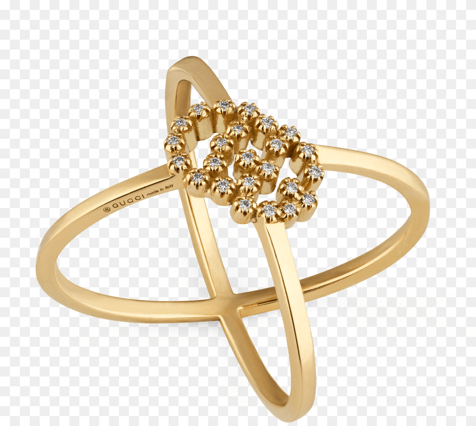 Yg Running G Ring With Diamonds Ring, Accessories, Jewelry, Gold, Chandelier Png Image