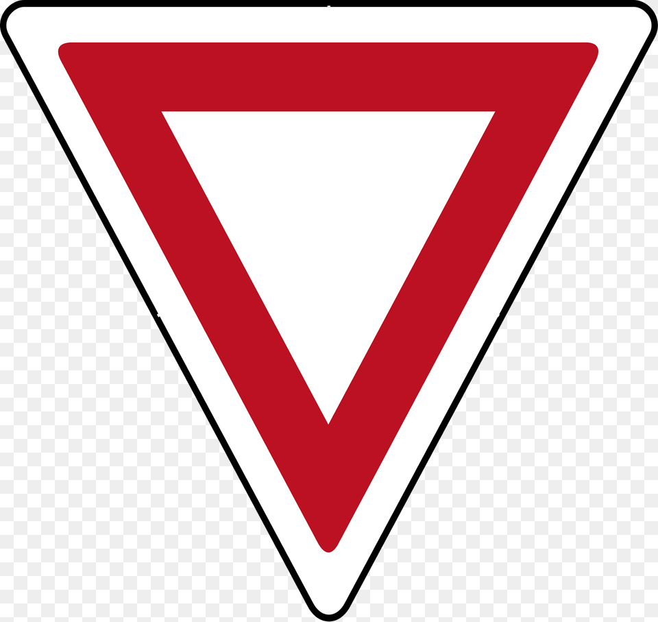 Yield Give Way Sign In Indonesia Clipart, Triangle, Symbol, Dynamite, Road Sign Free Transparent Png