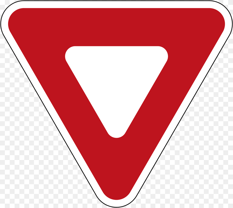 Yield Give Way Sign In Ontario Clipart, Symbol, Triangle, Road Sign Free Png Download
