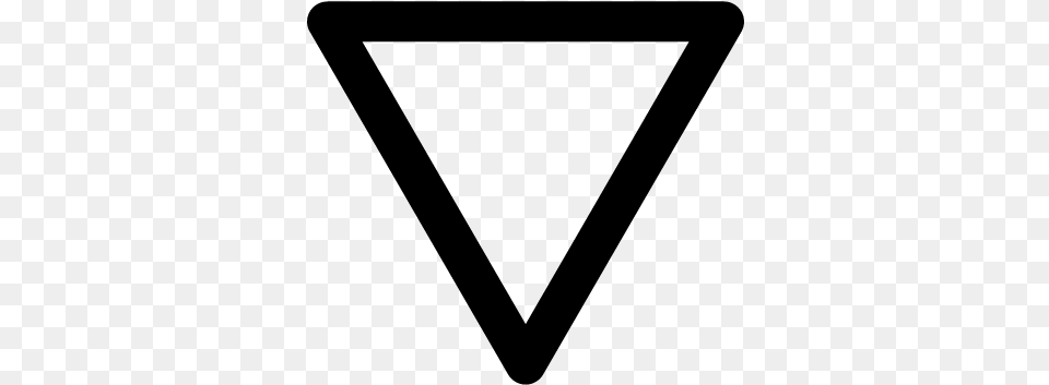 Yield Sign Vector Hand Drawn Triangle, Gray Free Png