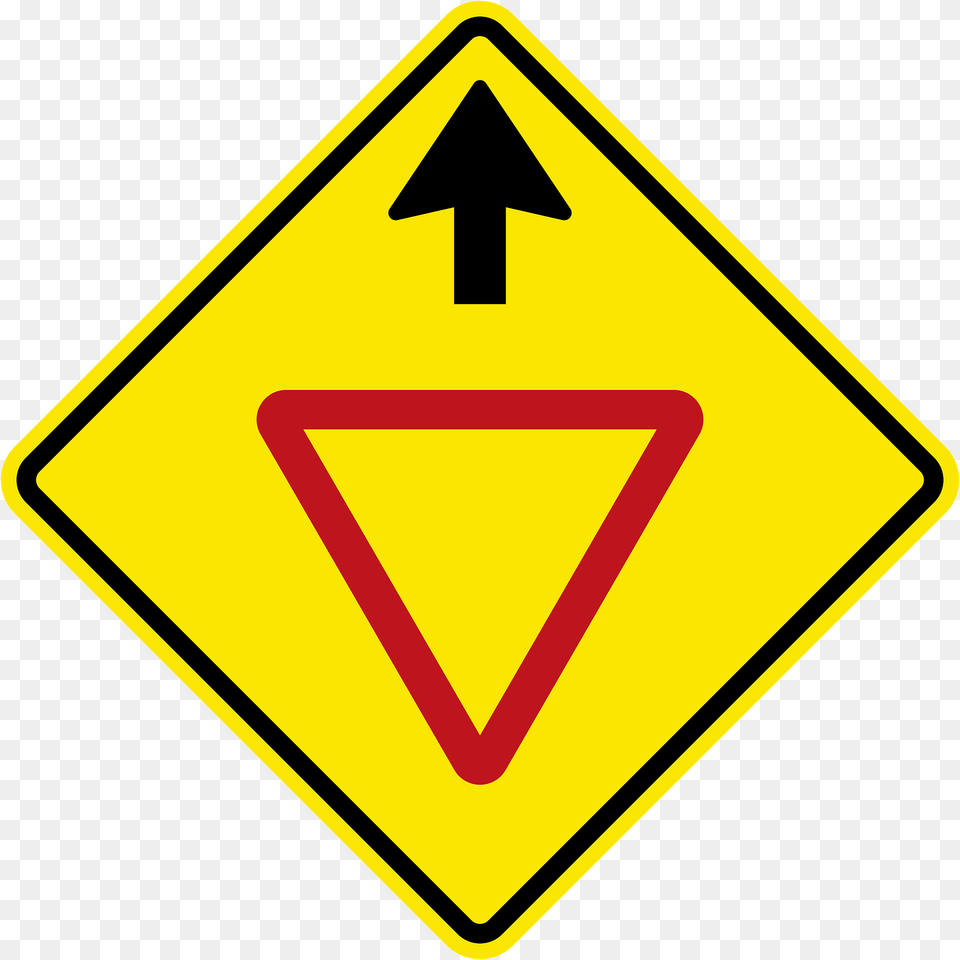Yieldgive Way Sign Ahead Sign In Jamaica Clipart, Symbol, Road Sign Png Image
