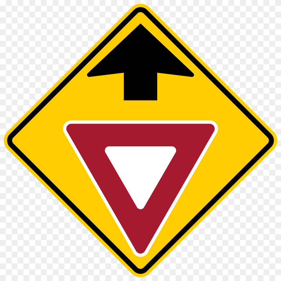 Yieldgive Way Sign Ahead Sign In United States Clipart, Symbol, Road Sign Free Png Download