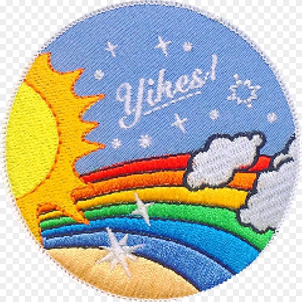 Yikes Patch Mood Tumblr Niche Moodboarx Freetoedit Embroidered Patch, Badge, Logo, Pattern, Symbol Free Png Download