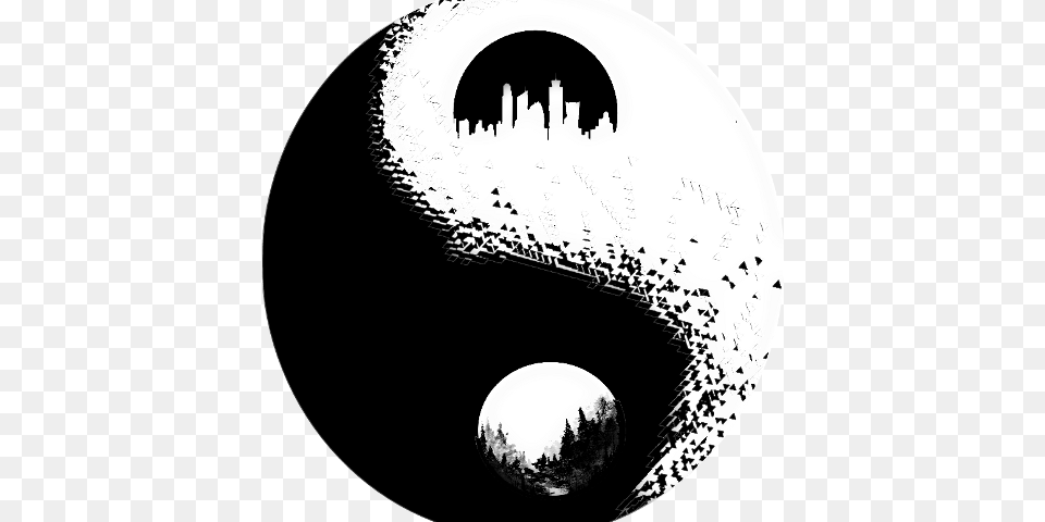 Yin And Yang, Nature, Night, Outdoors, Astronomy Png Image