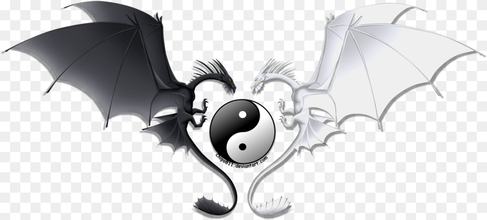 Yin And Yang Chinese Dragon Emoji Yin Yang Download Easy Yin Yang Dragon Drawing Png