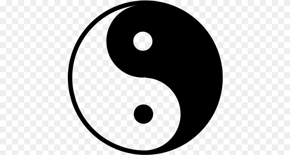 Yin And Yang Drawing Symbol Istock Black And White Ying Yang Clip Art, Gray Free Png Download