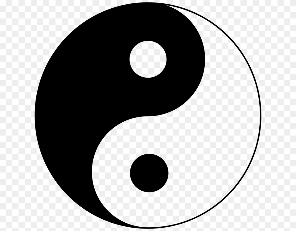 Yin And Yang Taijitu Taoism Symbol, Gray Free Transparent Png