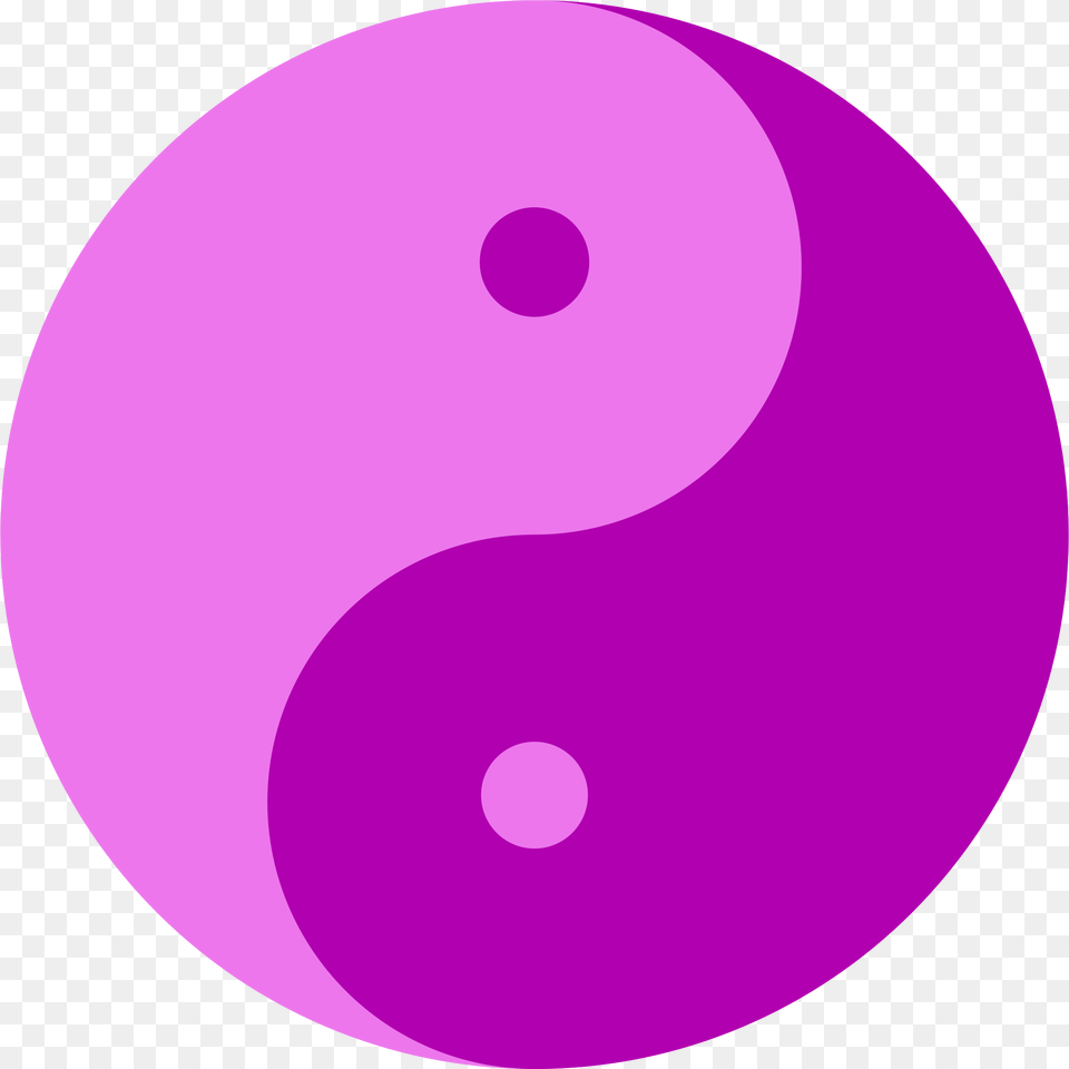 Yin In Magenta Icons Purple Yin And Yang Symbol, Number, Text, Astronomy, Moon Png
