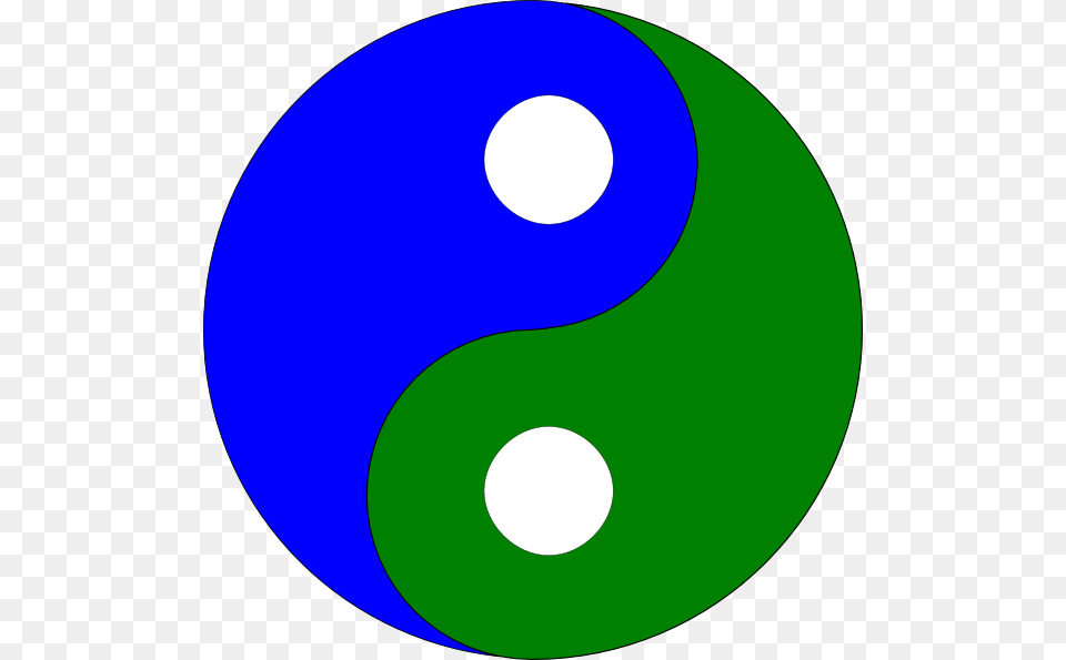 Yin Yang 17 Svg Clip Arts Blue And Green Yin Yang, Symbol, Number, Text, Disk Png Image