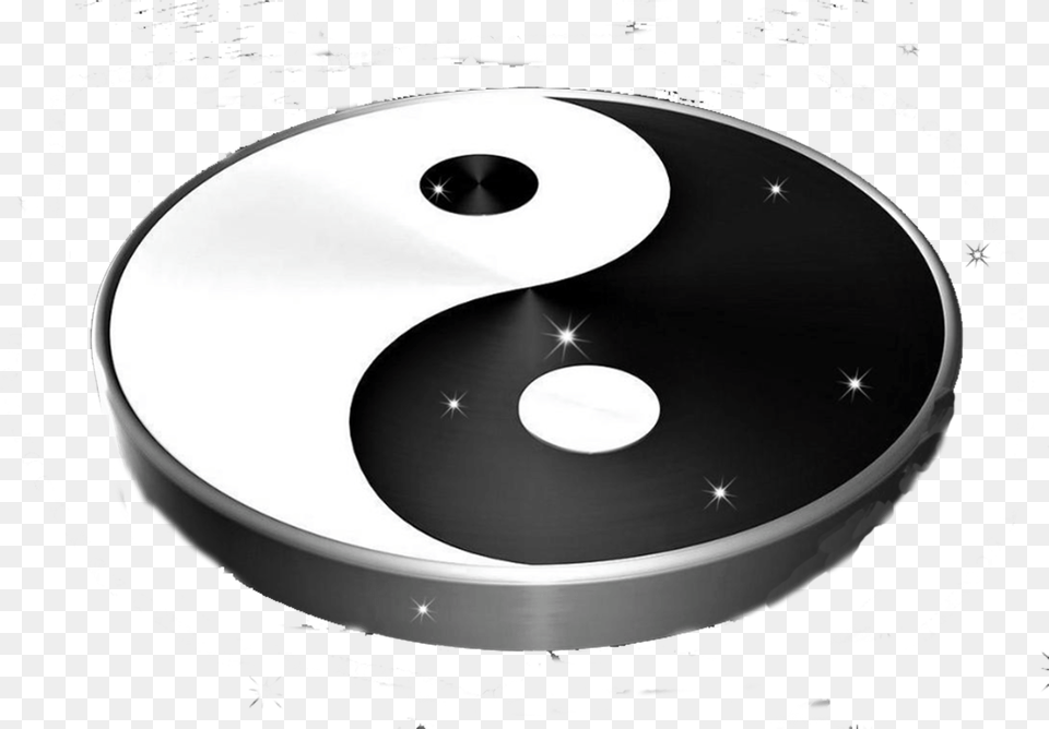 Yin Yang 3d Flat Circle, Symbol, Number, Text Free Png