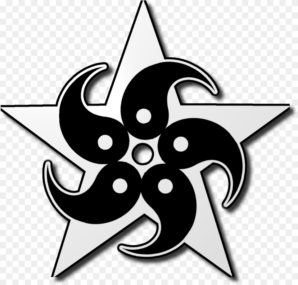 Yin Yang Barnstar Yin Yang Star Symbol, Animal, Fish, Sea Life, Shark Free Png Download