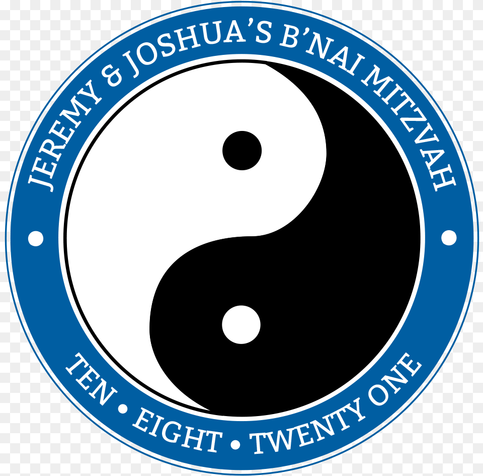 Yin Yang Bu0027nai Mitzvah Logo Circle, Symbol, Disk, Text, Number Free Png
