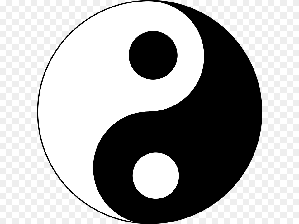 Yin Yang Clipart, Number, Symbol, Text, Astronomy Png Image