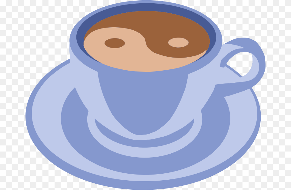 Yin Yang Coffee Illustration, Cup, Beverage, Coffee Cup, Espresso Png Image