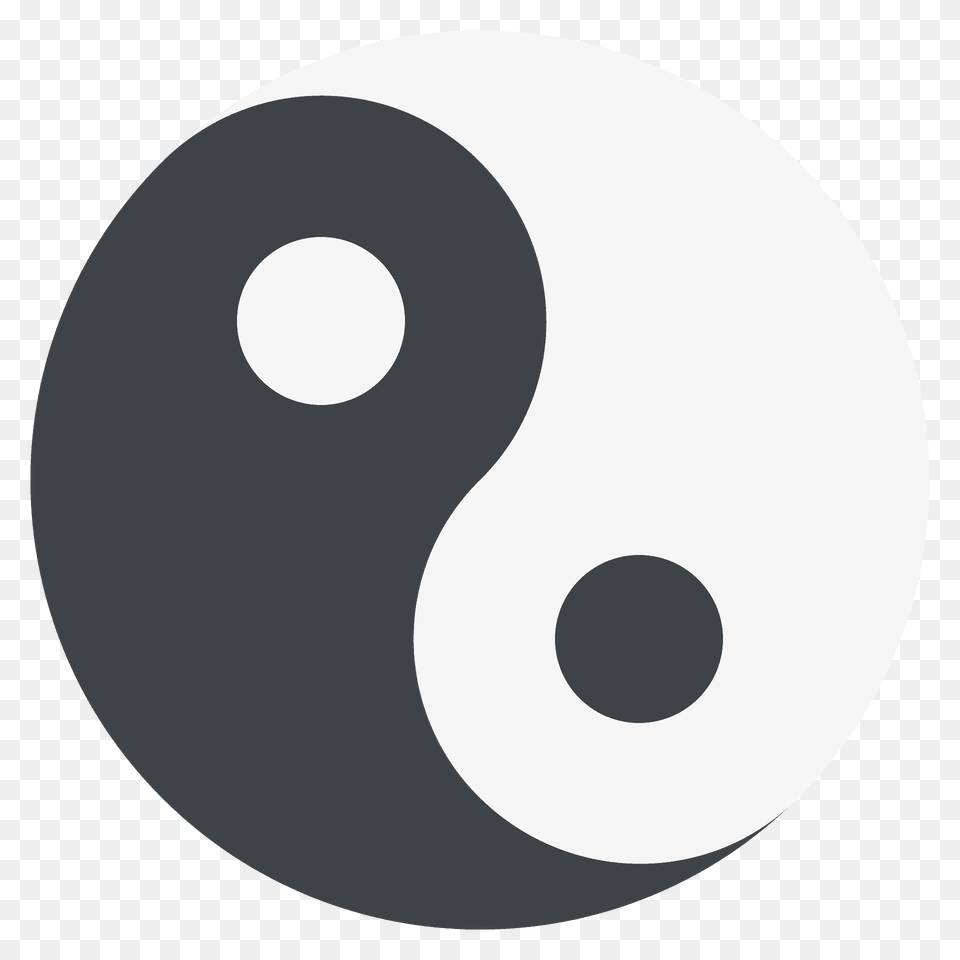 Yin Yang Emoji Clipart, Symbol, Number, Text, Astronomy Png