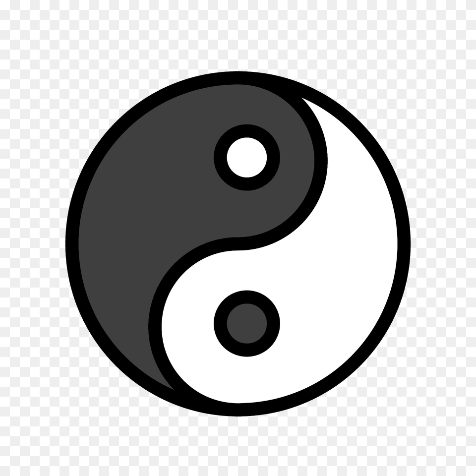 Yin Yang Emoji Clipart, Symbol, Number, Text, Disk Free Transparent Png