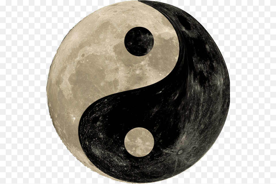 Yin Yang Full Moon, Astronomy, Outdoors, Night, Nature Free Png
