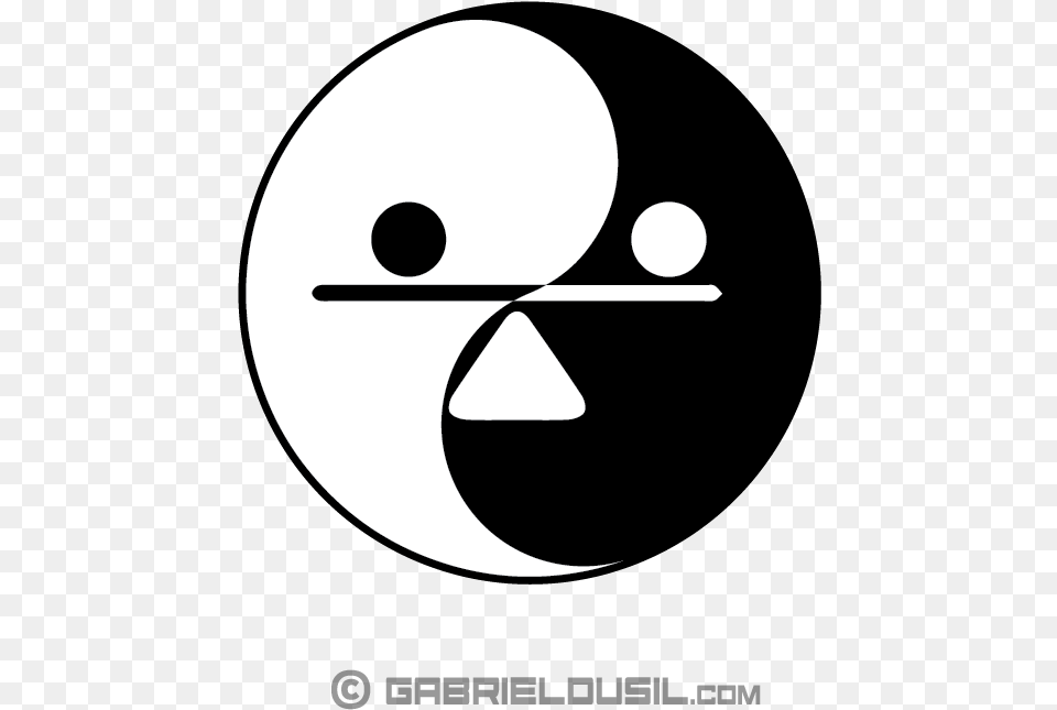 Yin Yang Gabriel Dusil U2022 Time Is Relentless Circle, Stencil, Astronomy, Moon, Nature Free Transparent Png
