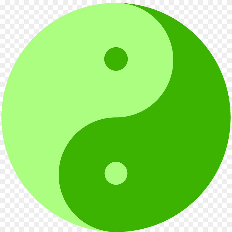 Yin Yang Green Clipart, Symbol, Text, Number, Astronomy Free Png