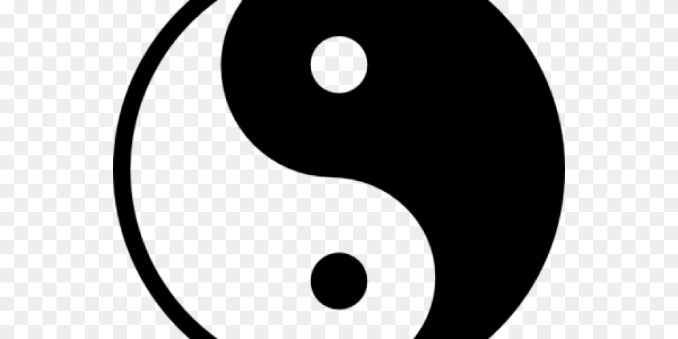Yin Yang In Rectangle, Gray Free Png Download