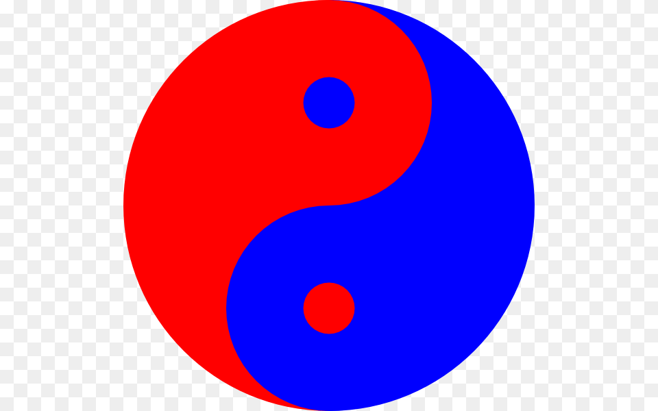 Yin Yang Red And Blue, Symbol, Number, Text, Disk Png Image