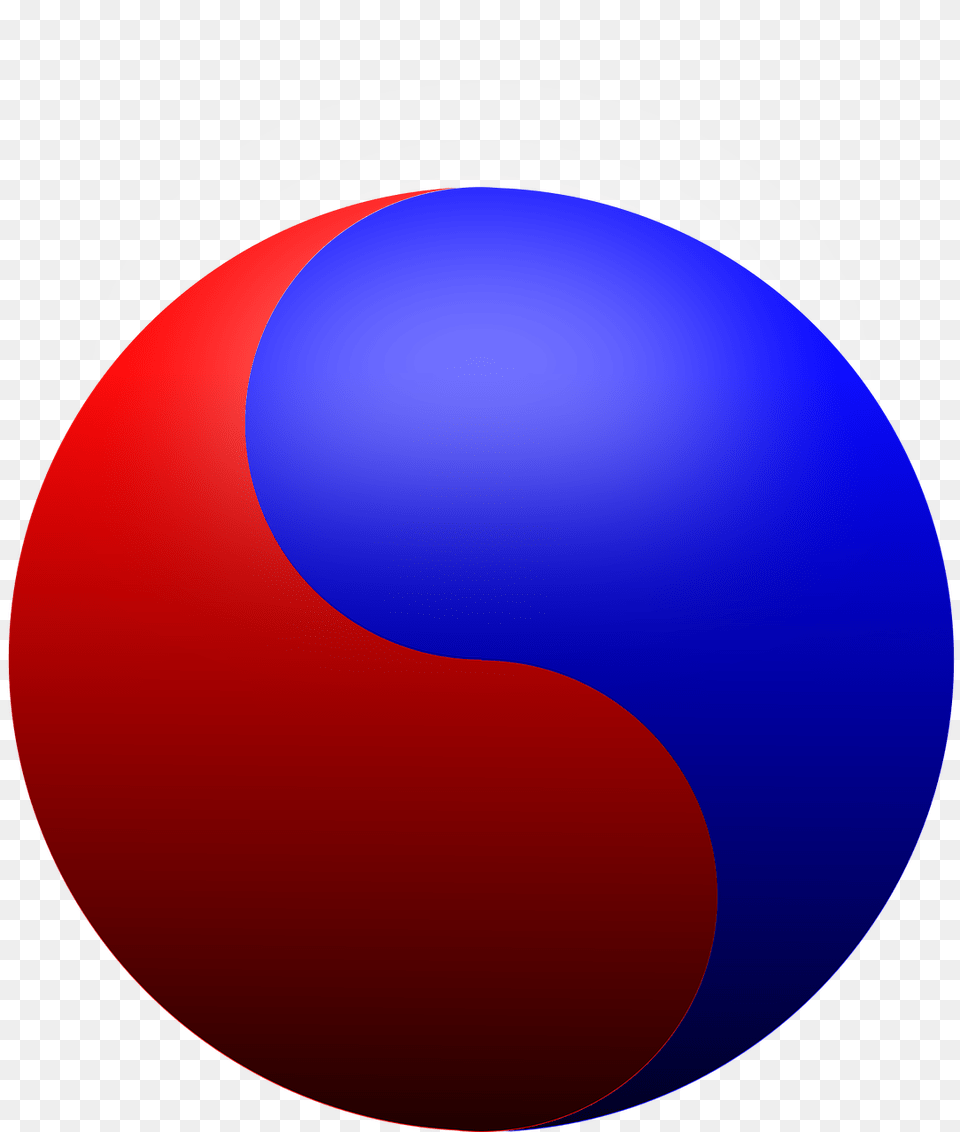 Yin Yang Red Blue, Sphere, Logo Png Image