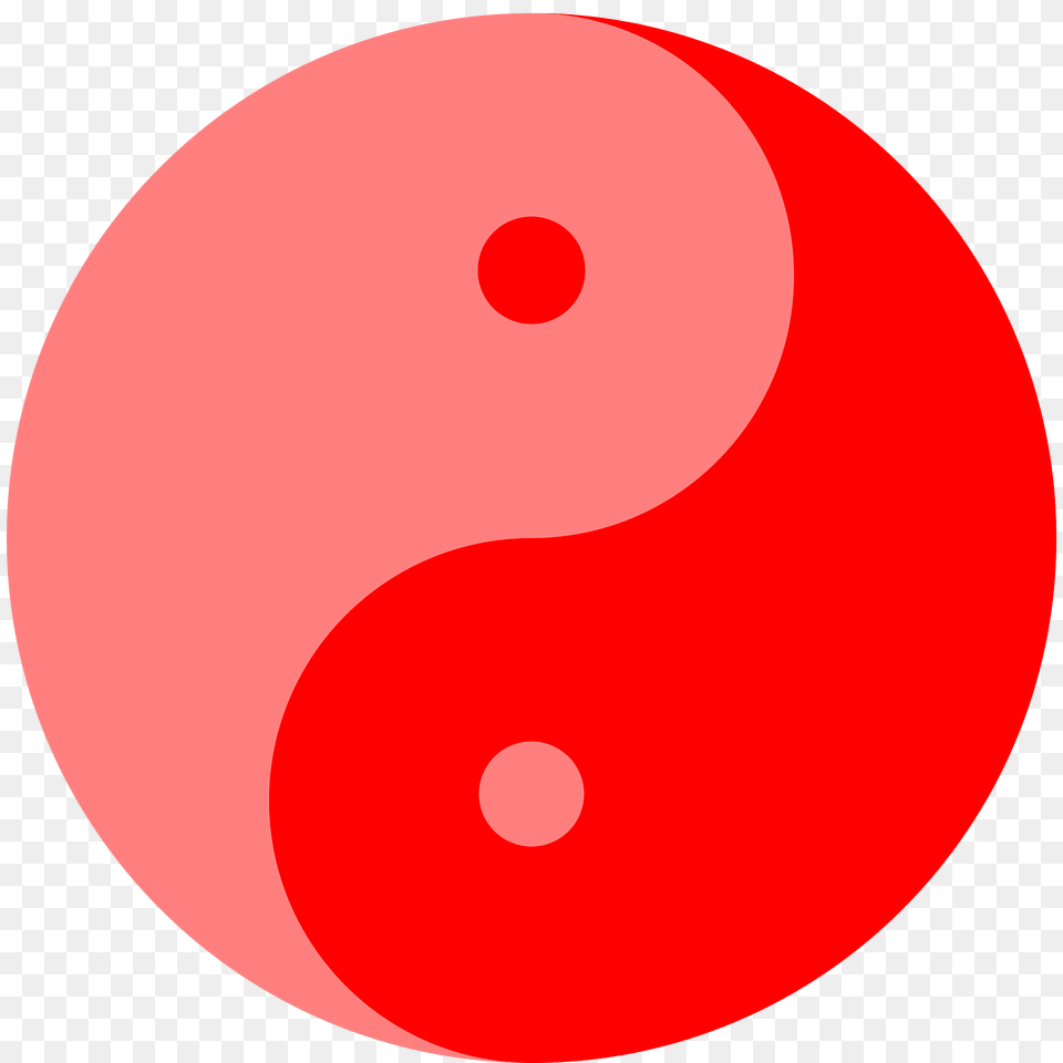 Yin Yang Red Clipart, Symbol, Text, Number, Disk Png