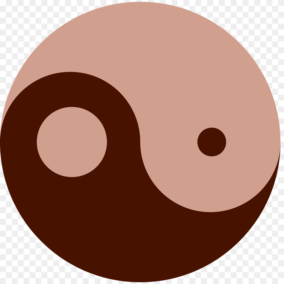 Yin Yang Smile Brown And Peach Clipart, Sphere, Astronomy, Moon, Nature Png Image
