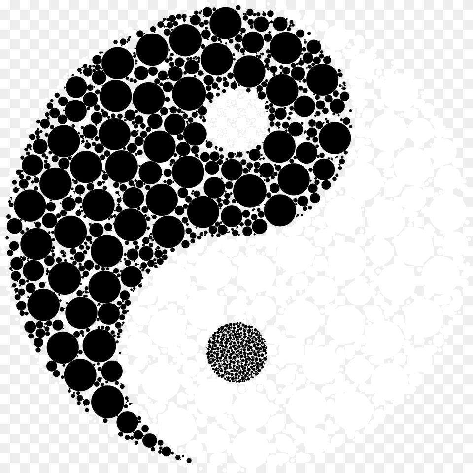 Yin Yang Symbol Made With Circles Stickpng Yin Yang Tattoo Abstract, Text, Number, Chandelier, Lamp Free Transparent Png