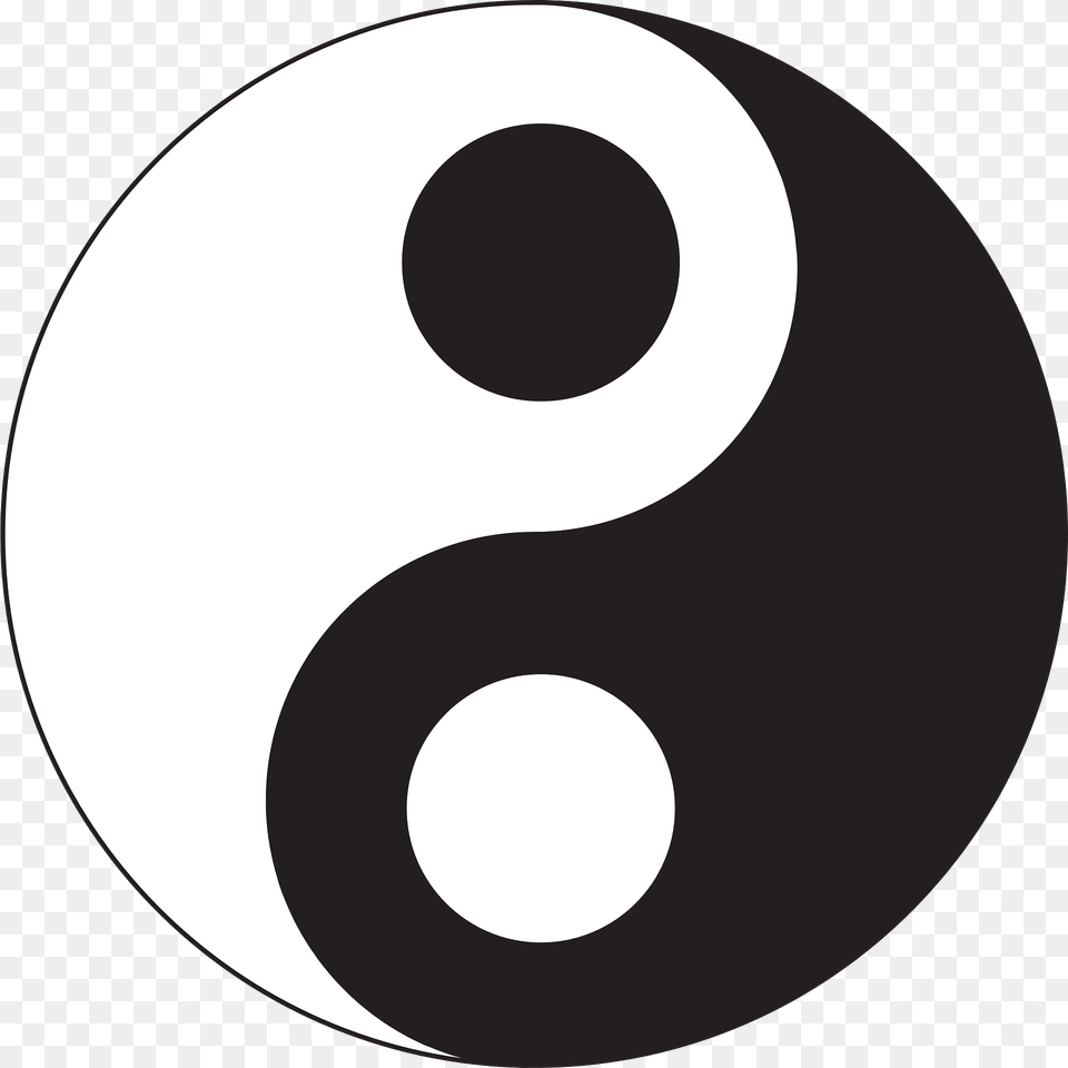 Ying Yang Clipart, Symbol, Number, Text, Disk Free Png Download