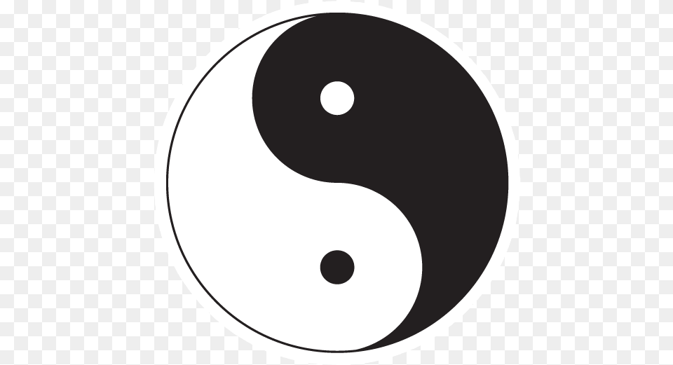 Ying Yang Sticker Taoism Religion Symbol, Number, Text, Disk Free Png