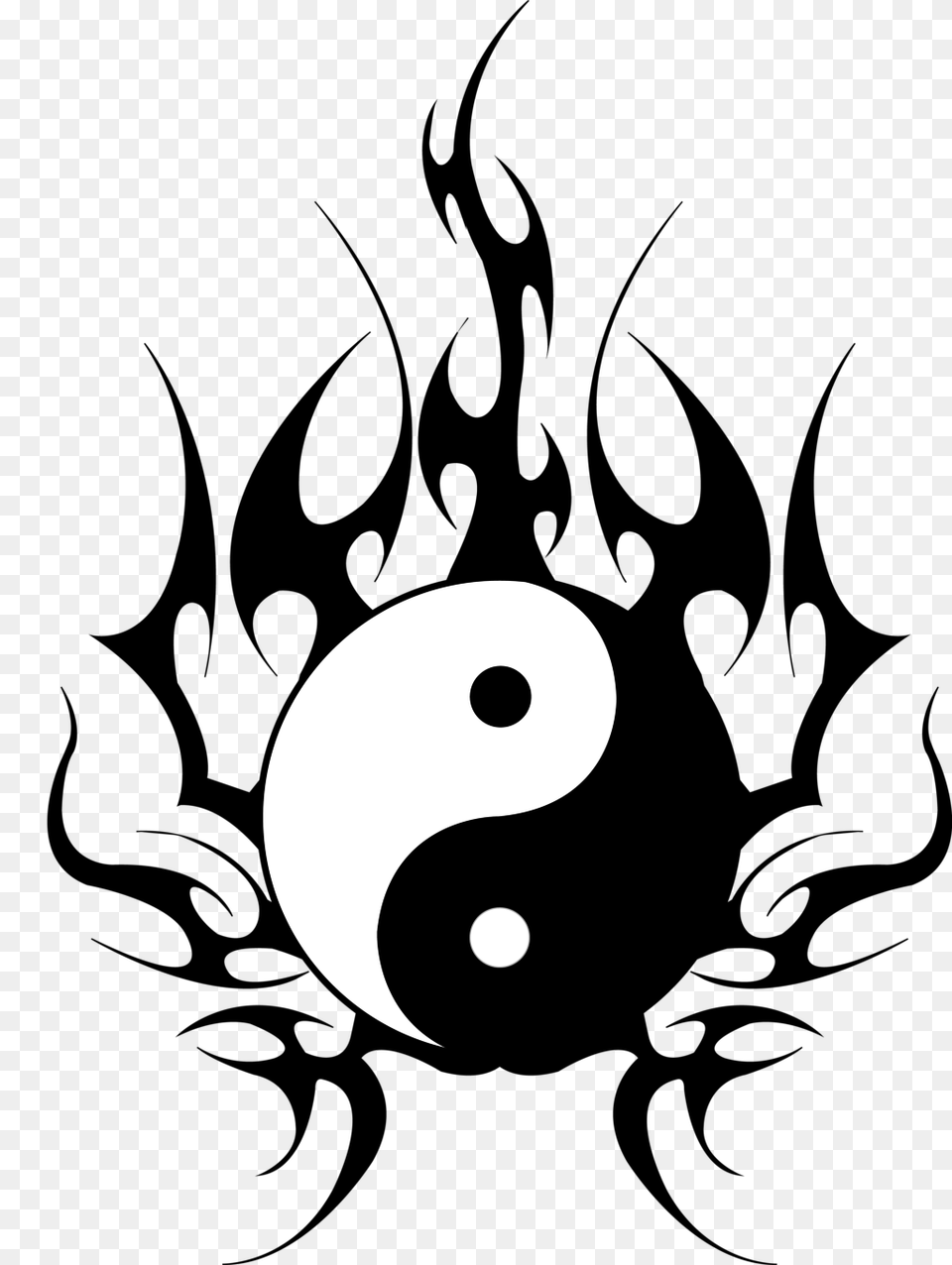 Ying Yang Tattoo Flames, Symbol, Text, Astronomy, Moon Png