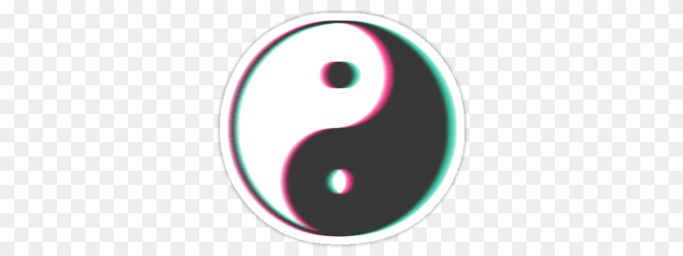 Yinyang Tumblr Style Sticker, Disk, Symbol, Text, Number Free Transparent Png