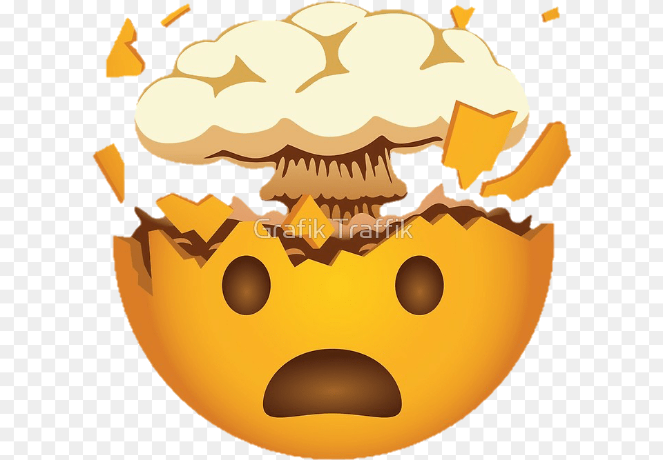 Ykle Mind Blown Emoji Clipart Full Size Clipart Apple Mind Blown Emoji, Vegetable, Pumpkin, Produce, Plant Free Png Download