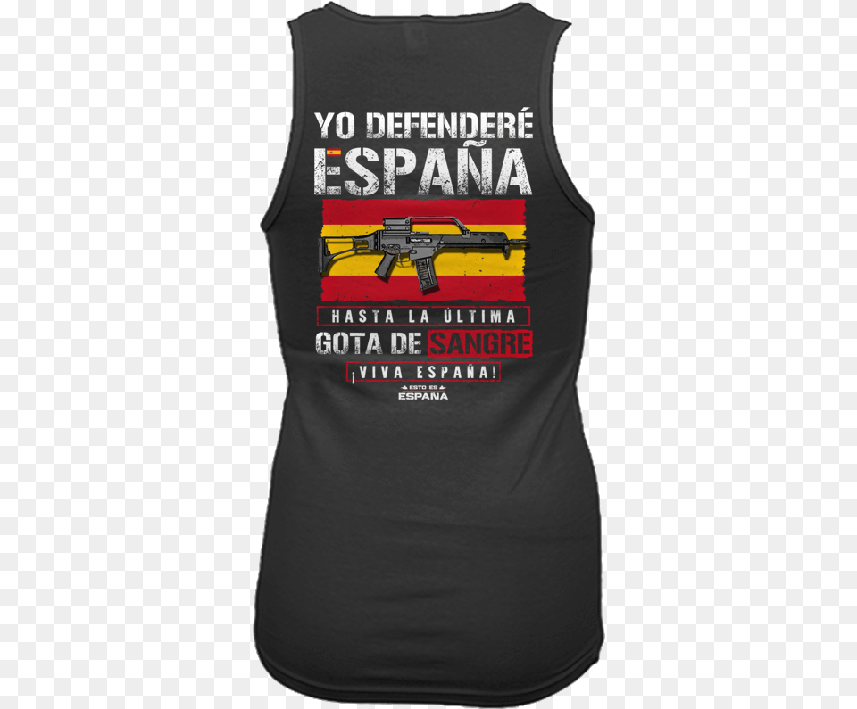 Yo Defender Hasta La Ltima Gota De Sangre, Clothing, Tank Top, Gun, Weapon Free Png Download