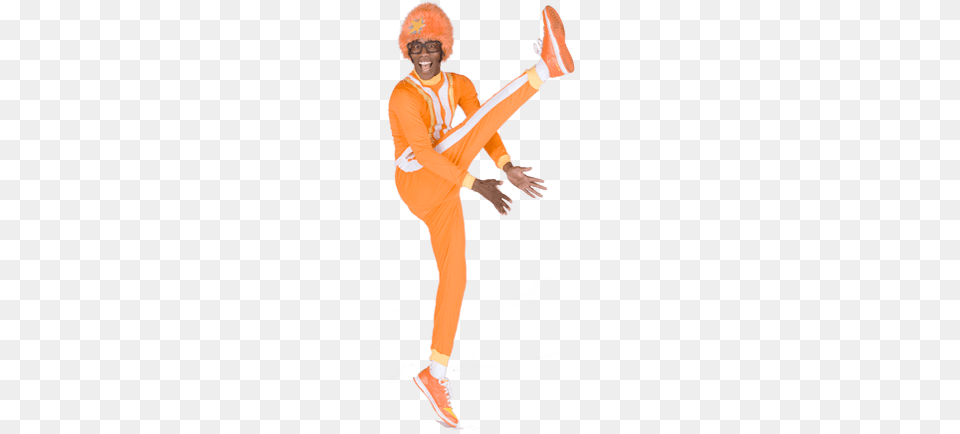 Yo Gabba Gabba Dj Lance Leg Up, Adult, Man, Male, Person Free Png Download