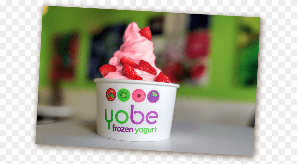 Yobe Frozen Yogurt, Cream, Dessert, Food, Frozen Yogurt Free Png Download