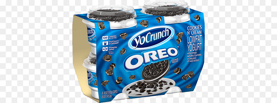 Yocrunch Oreo Cookies Pieces Lowfat Yogurt Free Transparent Png