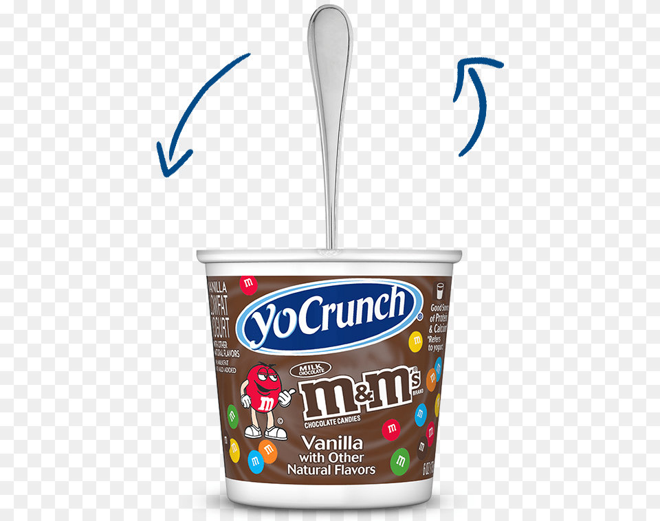Yocrunch Yogurt With Toppings For All Snacking Occasions, Cutlery, Dessert, Food, Spoon Free Transparent Png