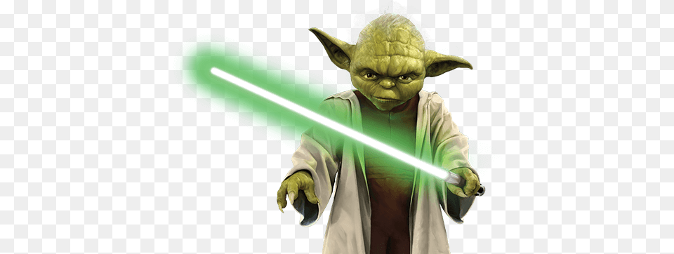 Yoda Lightsaber Transparent Stickp Star Wars, Light, Person, Laser, Alien Png Image