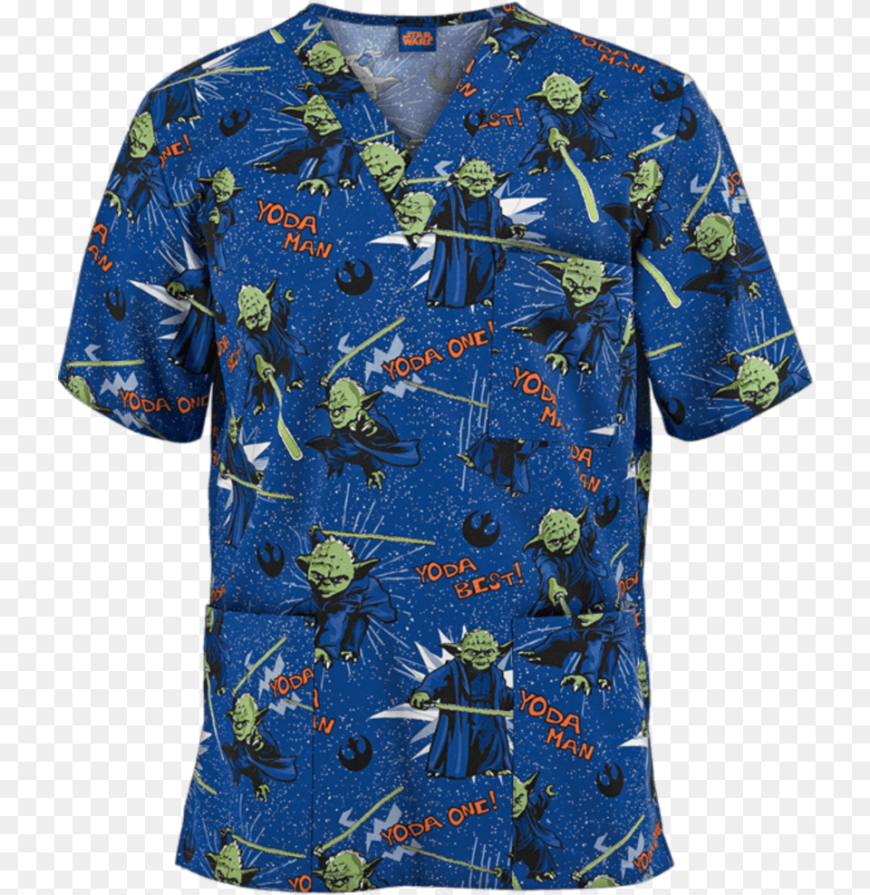 Yoda Scrubs, Shirt, Beachwear, Clothing, Adult Free Png Download