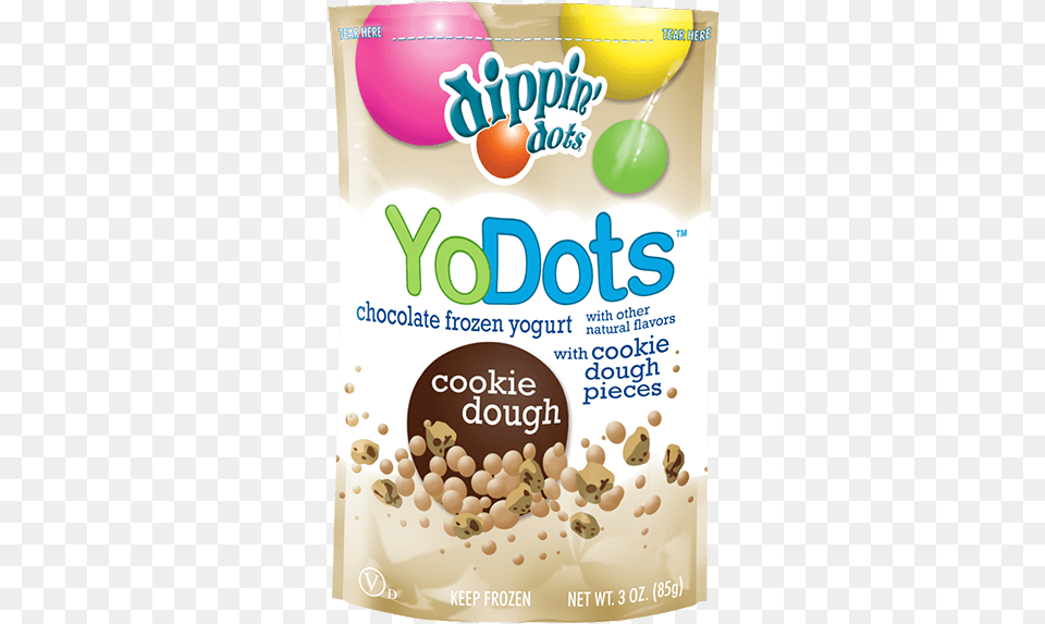 Yodots Cookie Dough Dippin Dots Packets, Advertisement, Poster, Food, Produce Png