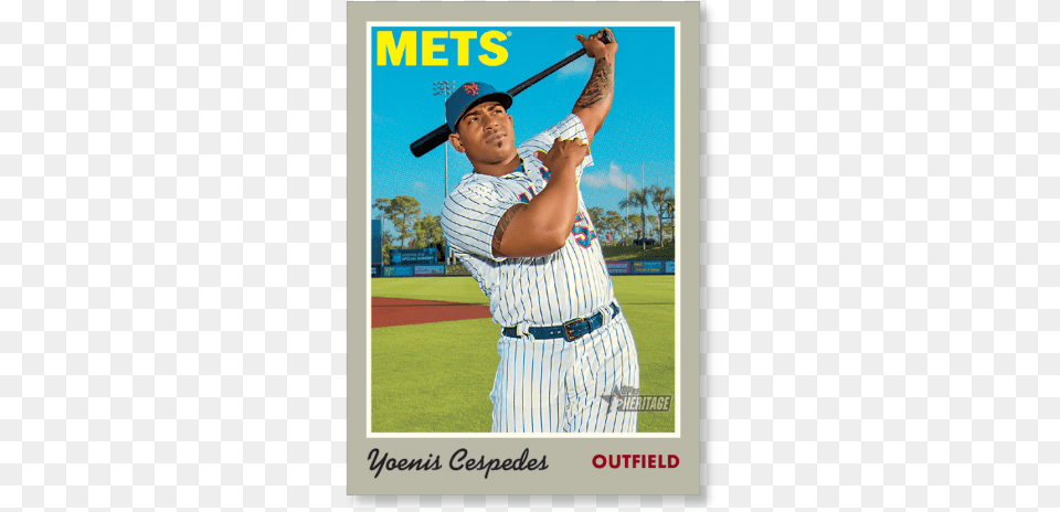 Yoenis Cespedes 2019 Heritage Baseball Base Poster College Baseball, Athlete, Team, Person, People Png